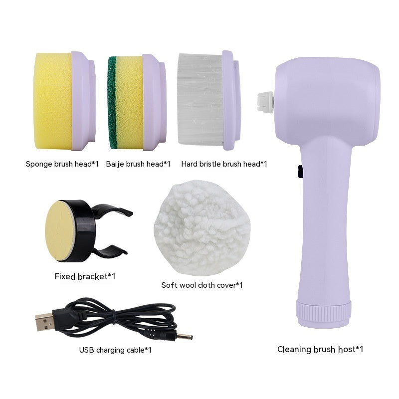 4-in-1 Electric Spin Scrubber – Handheld Cordless Cleaning Brush