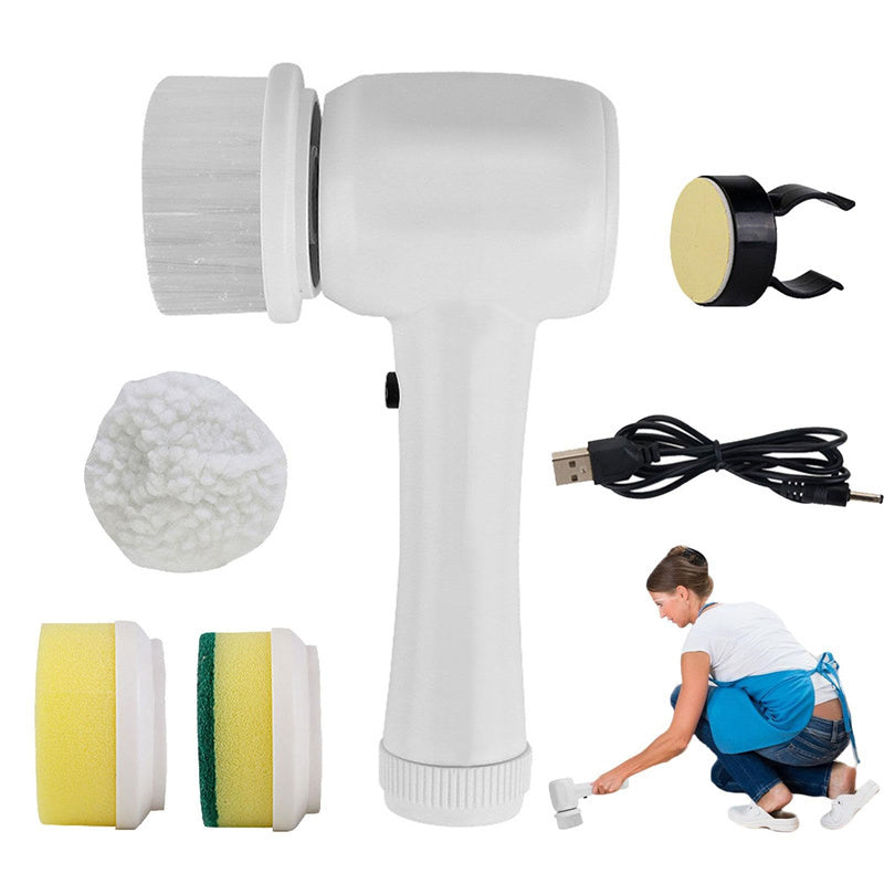 4-in-1 Electric Spin Scrubber – Handheld Cordless Cleaning Brush