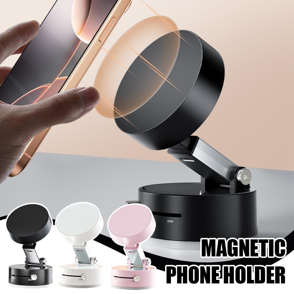 Foldable Magnetic Car Phone Holder – Suction Mount