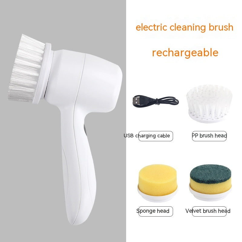 4-in-1 Electric Spin Scrubber – Handheld Cordless Cleaning Brush